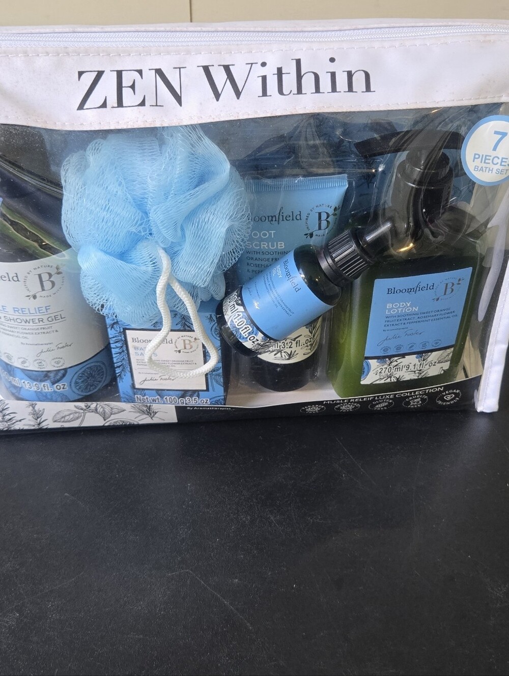 Blue Bath & Body Gift Set – 7-Piece Blue Care Kit